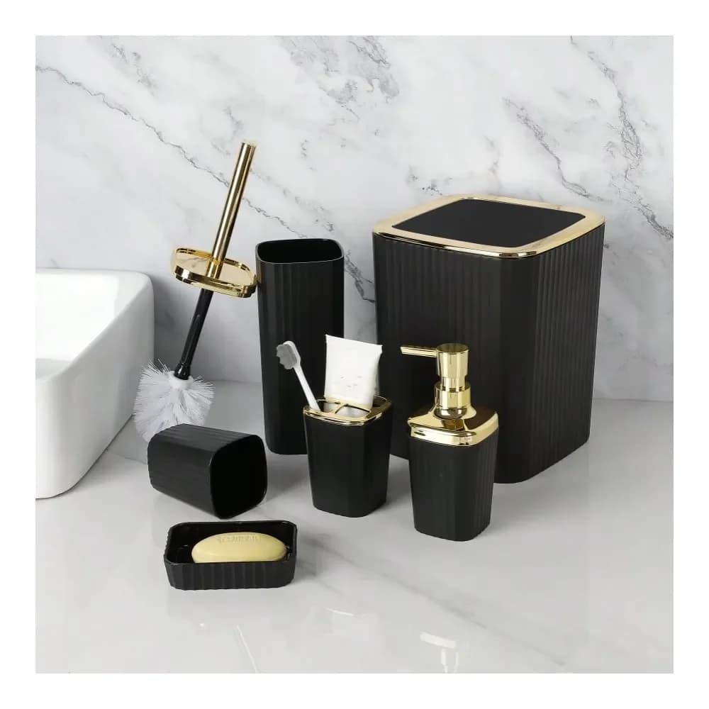 Set di Accessori per Bagno di Lusso con Portabicchieri Idraulico, Portasapone, Portaspazzolino, ecc. per la Casa