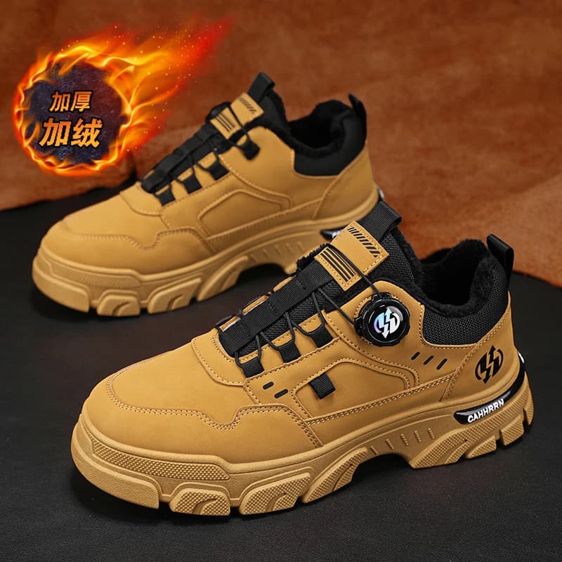 Sneakers da lavoro basse foderate in pile, scarpe casual versatili in cotone per l'inverno MH081-1