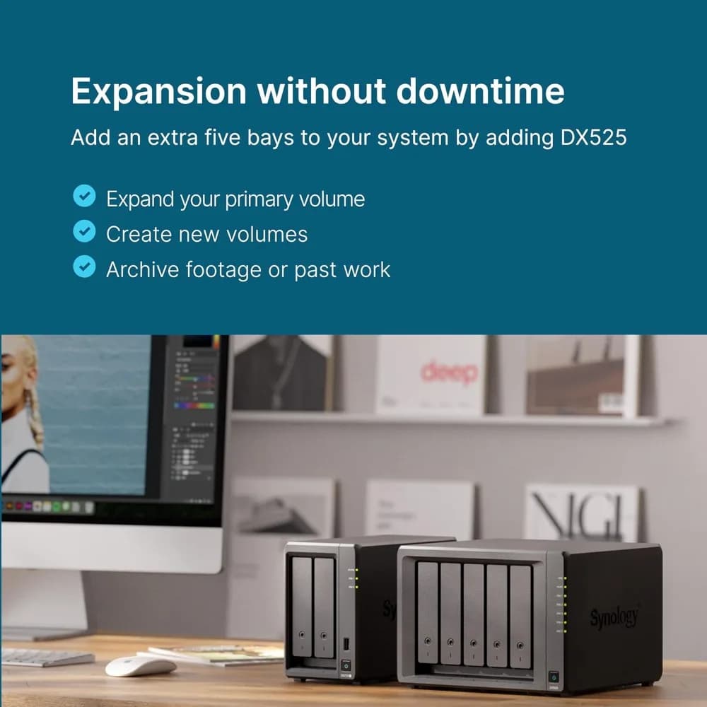 Accessori per Mobili - Nuovo Server NAS DiskStation a 2 Bay Senza Dischi per Backup Dati Casa e Azienda
