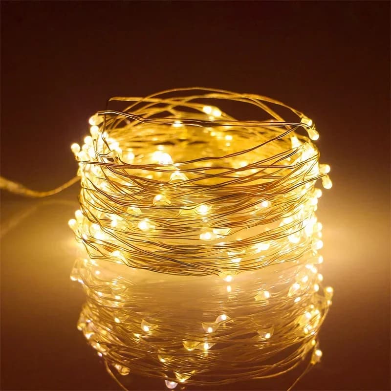 Luci di fata a batteria 10m luci di stringa scintillio luci di natale Mini luci Decorative per interni per la decorazione del Festival di casa