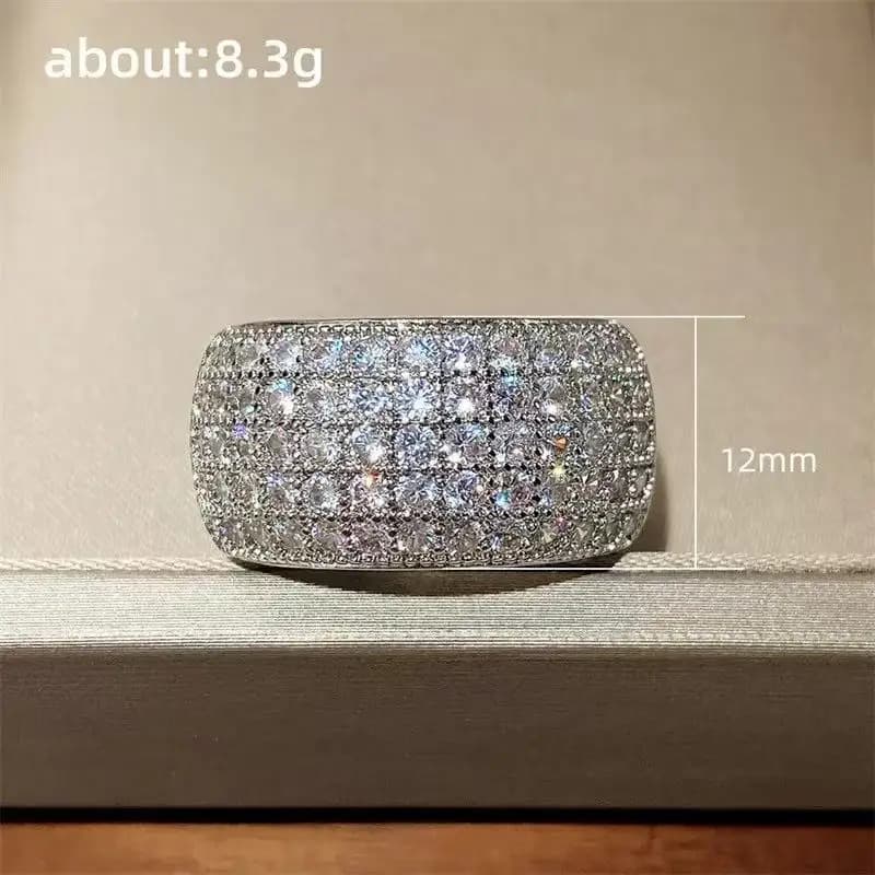 Jinggong Eight-Heart Eight-Arrow Zirconia Fashion Ring Handpiece Manufacturer Wholesale