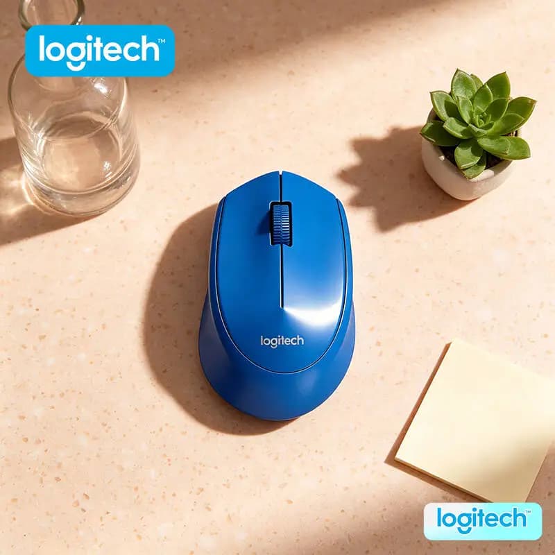 Mouse Wireless Logitech M280/M330/M100R con Ricevitore Nano 2.4GHz, 1000 DPI, Impugnatura Comfort, Batteria con Durata di 18 Mesi per Casa, Laptop e PC