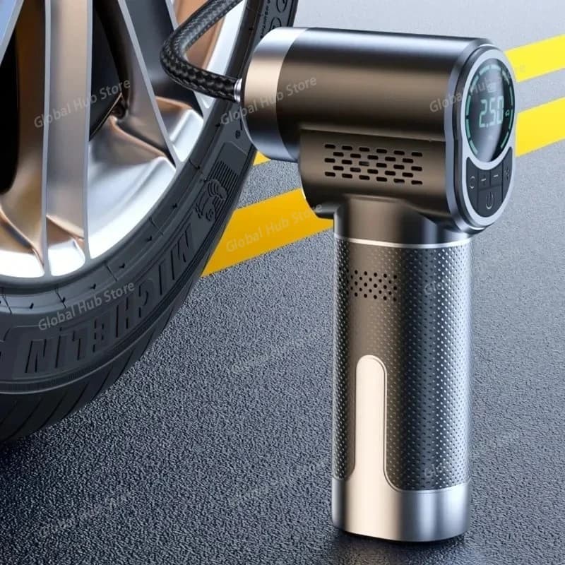 Pompa d'aria per pneumatici per auto intelligente portatile elettrica per compressore d'aria per auto senza fili per palla per barca per pneumatici per auto moto bici