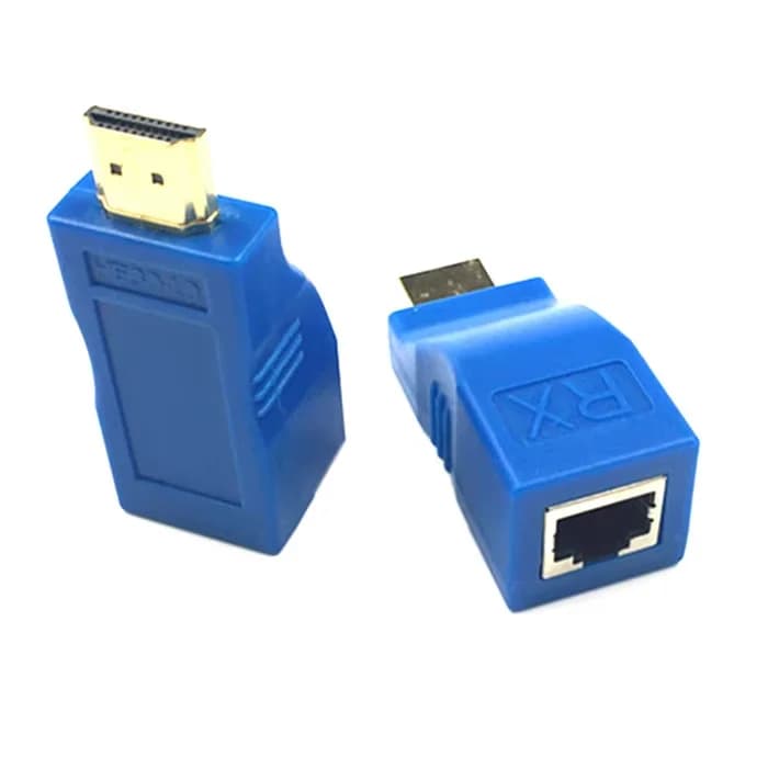 Extender HDMI-compatible 1080P with LAN port RJ45, 4K HD signal extension on LAN Ethernet network CAT5e/6 UTP up to 30m for HDTV monitor
