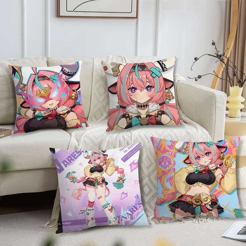 Genshin Comfortable soft Pillow Impact game Case varesa for Sofa Living Room Home office Decor and art new Protective Covers