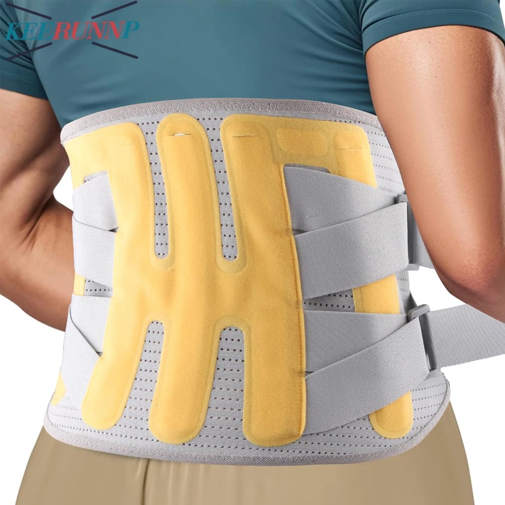 Supporto Lombare 1 Pezzo, Fascia di Sostegno per la Parte Bassa della Schiena per Alleviare il Dolore, Scoliosi, Ernia del Disco, Sciatica - Regolabile - Uomo e Donna