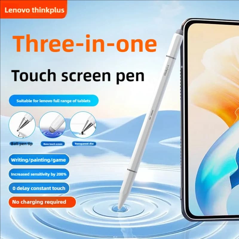 Lenovo Thinkplus Stylus Tre punte per penna Penna touch screen per tablet Android IOS e telefono iPad Matita universale