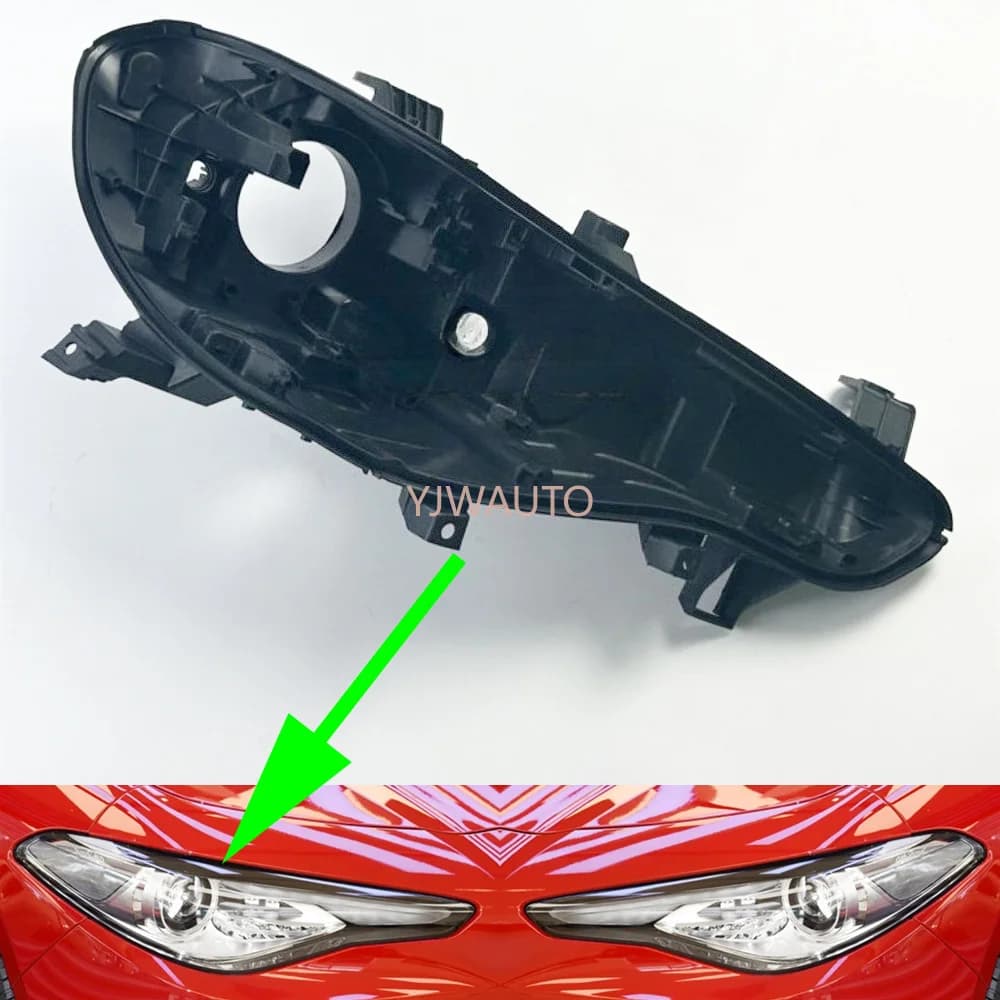 Per Alfa Romeo Giulia 2015-2022: Base Faro Anteriore, Supporto Lampada Anteriore, Ricambio Alloggiamento Faro, Supporto Posteriore Luce Auto