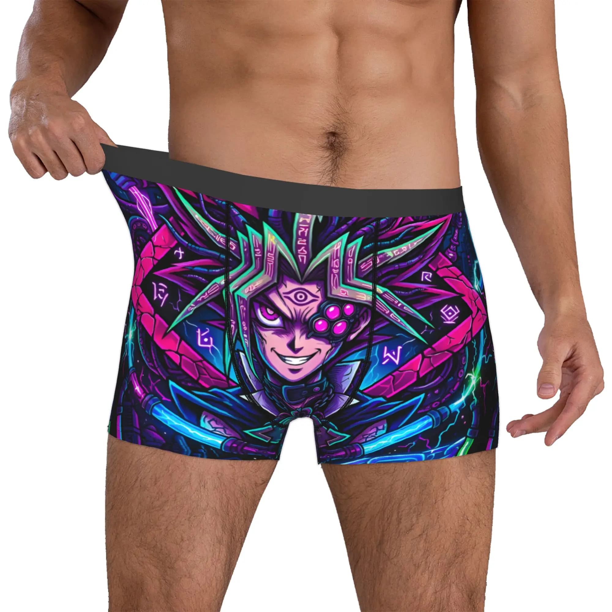 Male Novelty Y-Yus Gi O-Ohs Underwear Anime Card Game Boxer Briefs Stretch Shorts Panties Underpants