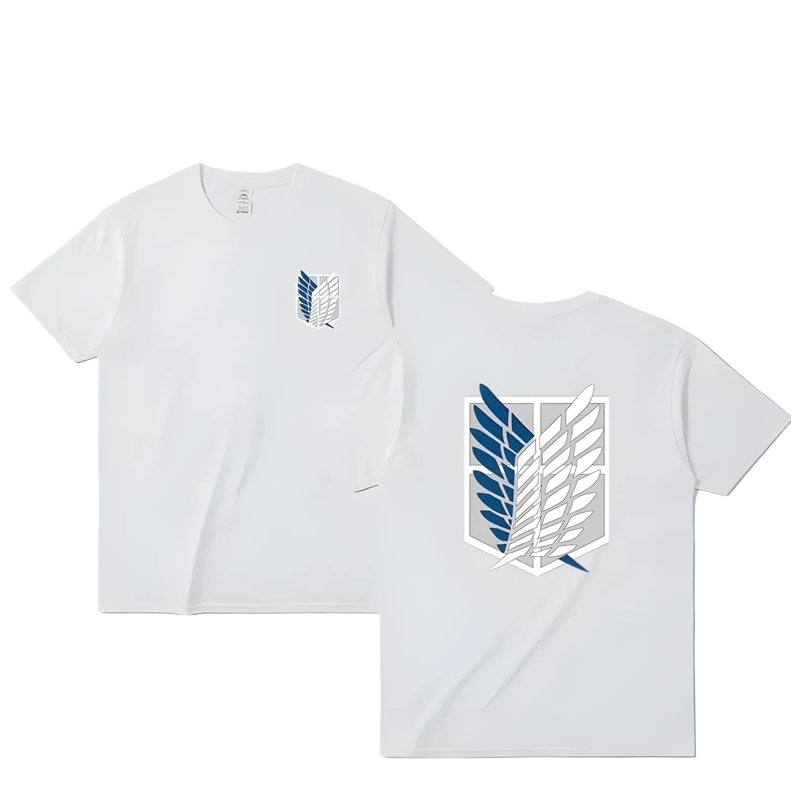 T-shirt Attack on Titan Wings of Freedom Manica corta Ackerman Mikasa Eren Jaeger Uomo Top Estate O-Collo Tee