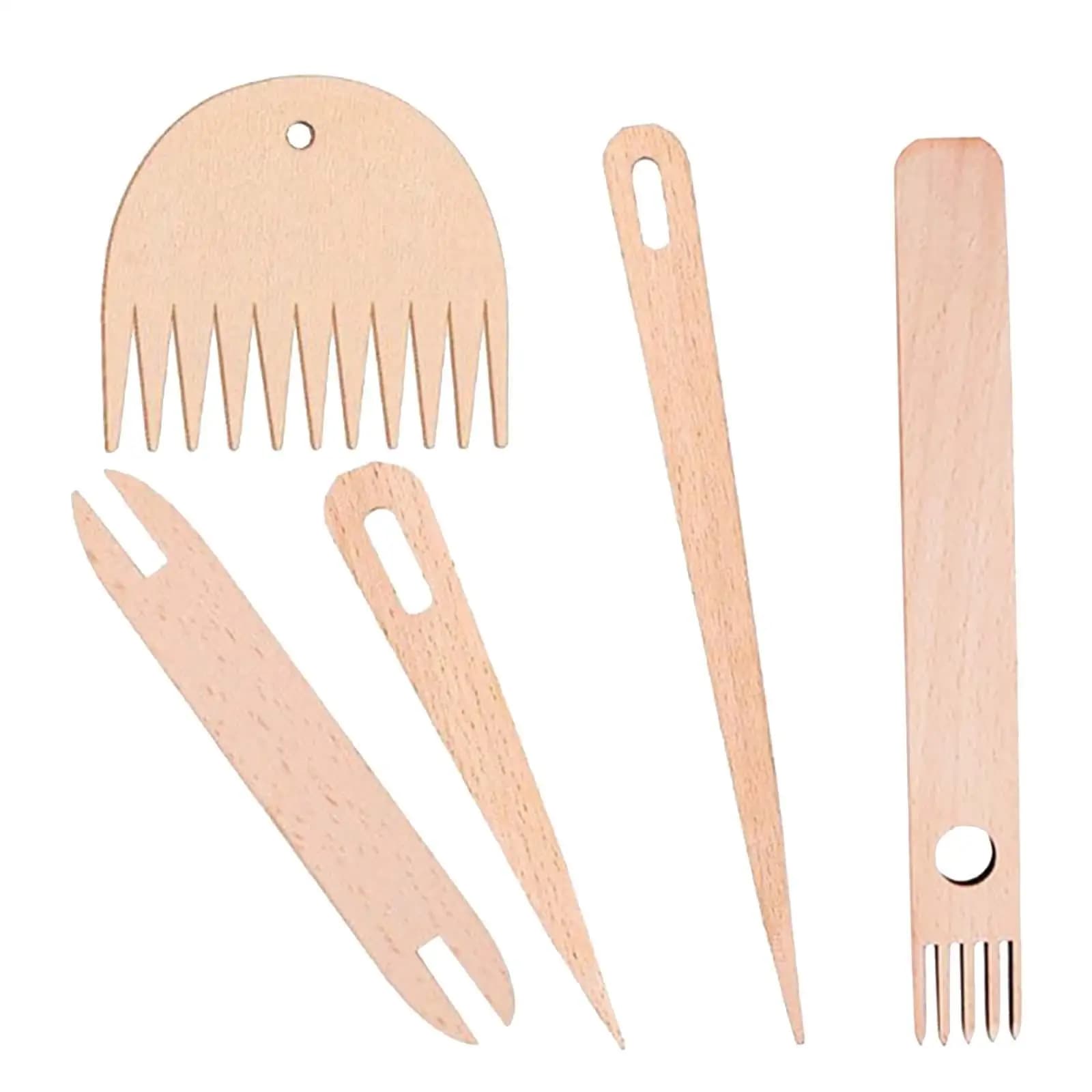 Weaving Shuttle Knitted Wall Hanging Wood Weaving Loom Tool Big Eye for Tapestries Making Sweaters Tapestry Rug Making