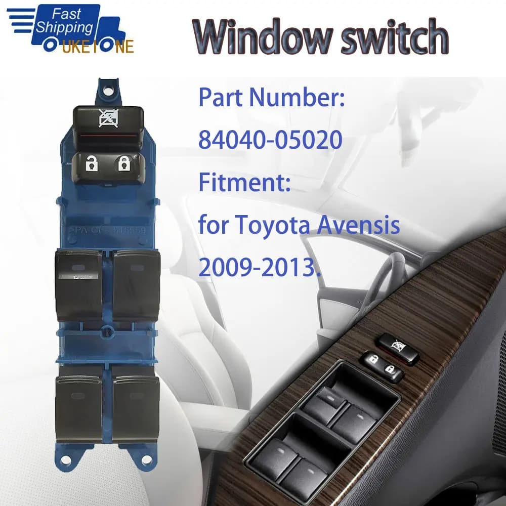 Gruppo interruttore di controllo alzacristalli elettrici 84040-05020 per Toyota Avensis 2009 2010 2011 2012 2013 accessori per ricambi auto