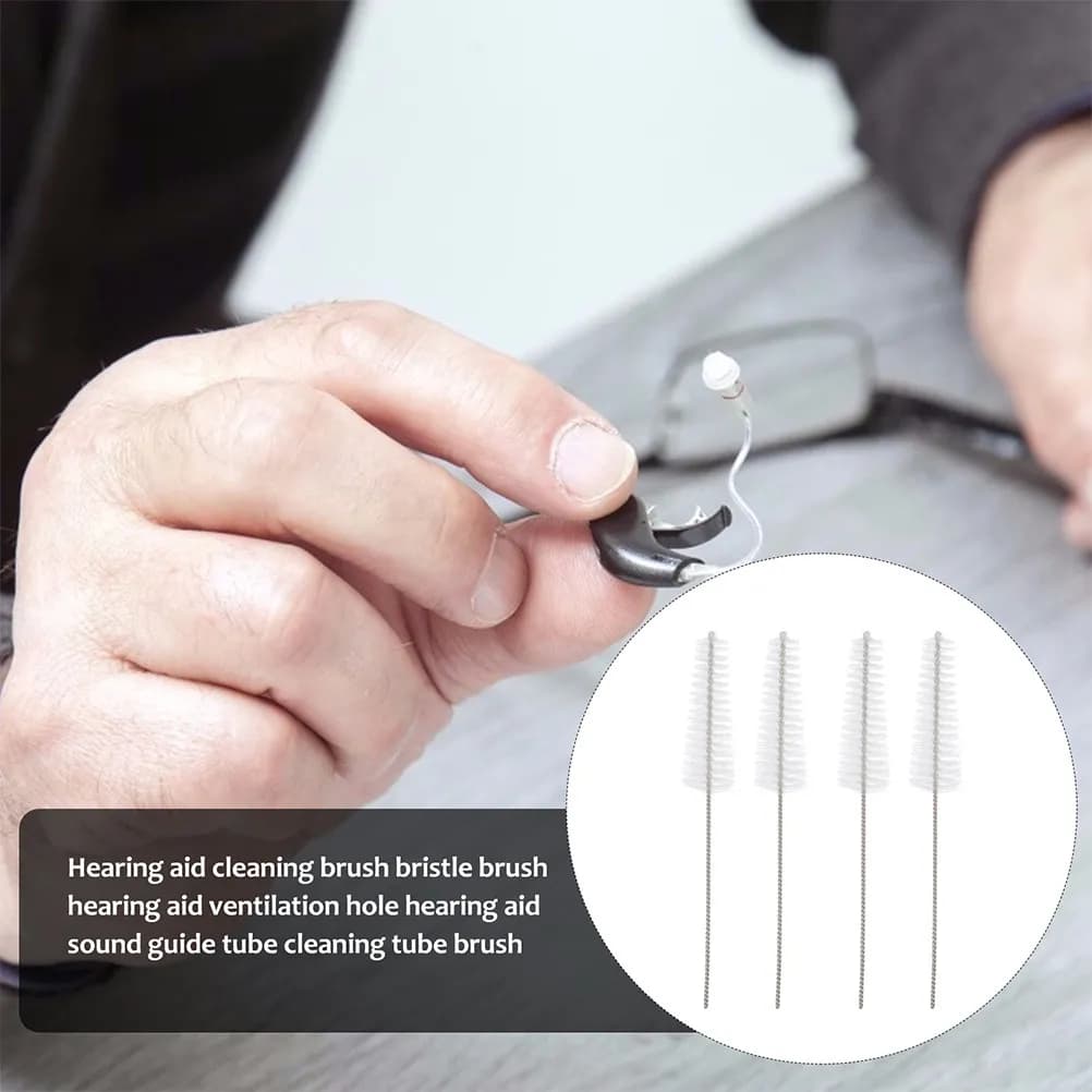 Set di 6 Spazzole per la Pulizia degli Apparecchi Acustici con Impugnatura Ergonomica, Design Confortevole, Kit Completo per la Pulizia dei Tubi e Accessori per la Pulizia degli Apparecchi Acustici