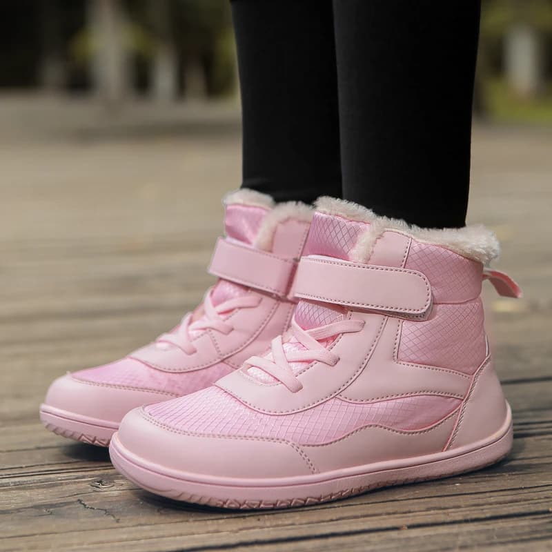 Scarpe invernali per bambini peluche tessuto impermeabile Casual antiscivolo ragazzi ragazze scarpe suola in gomma stivali da neve moda stivali caldi all'aperto