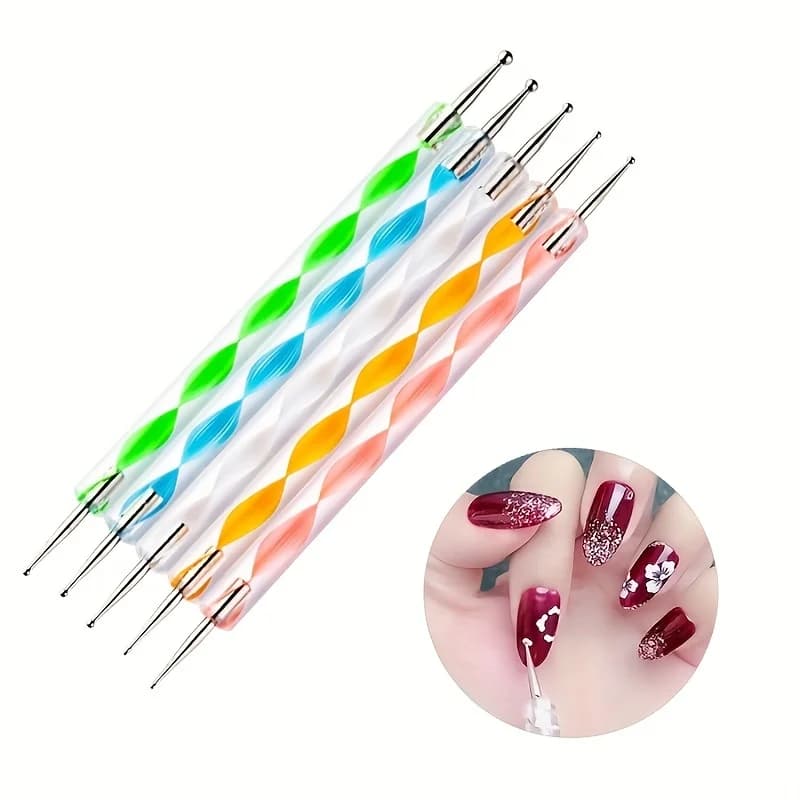 1Set Diamond Painting Nail Art Dotting Pen Acrylic Handle Crystal Drill Point Manicure Tool Dot Marbleizing Drawing Brush