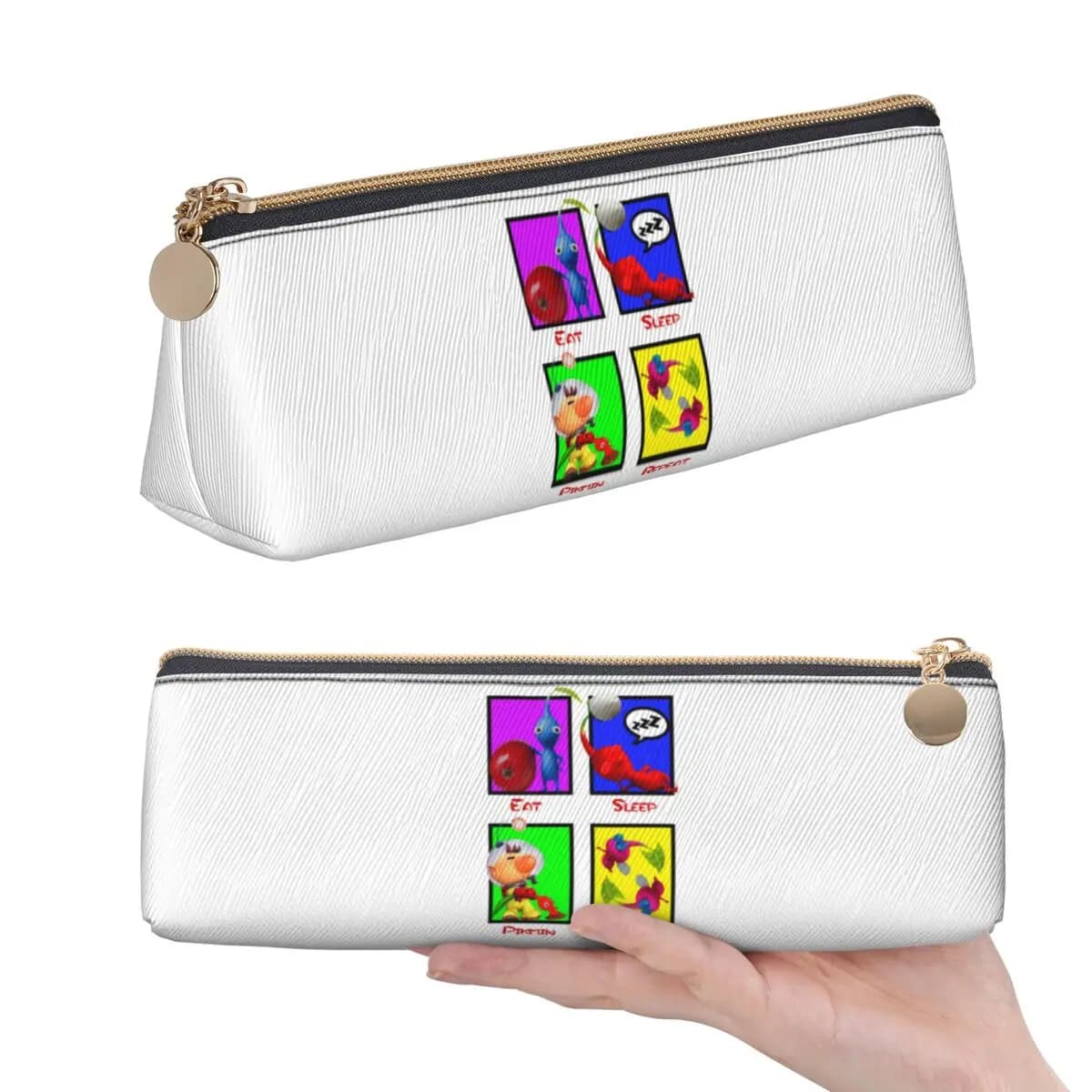 Astuccio per matite Eat Sleep Pikmin Repeat per regali per ragazzi e ragazze, astuccio per penne, articoli di cancelleria, borsa porta penne