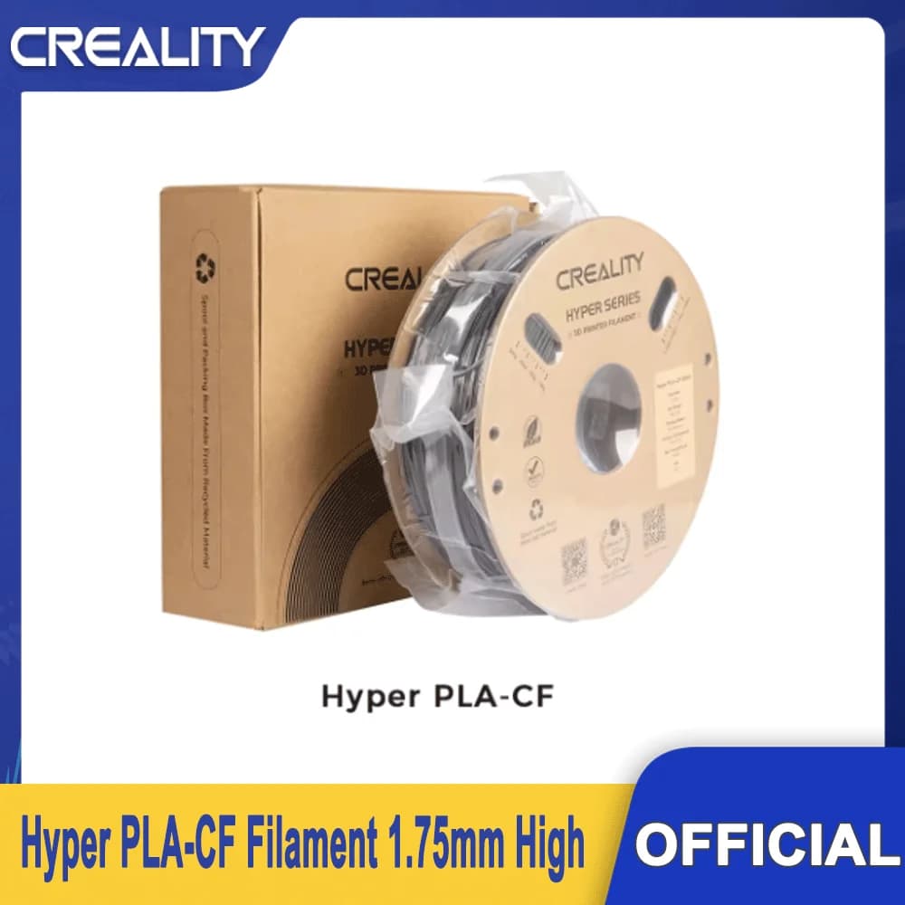 Creality Hyper PLA-CF Filament 1.75mm High Speed 300mm/s Matte Finish Upgrade 3D Printer Filament 1KG Spool for K1C / K1 MAX