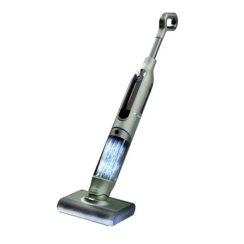 -Lavatrice per pavimenti portatile da 180 W con doppio rullo asciutto e bagnato 16 kpa 4000 mAh IPX4 Aspirapolvere per lavapavimenti wireless impermeabile