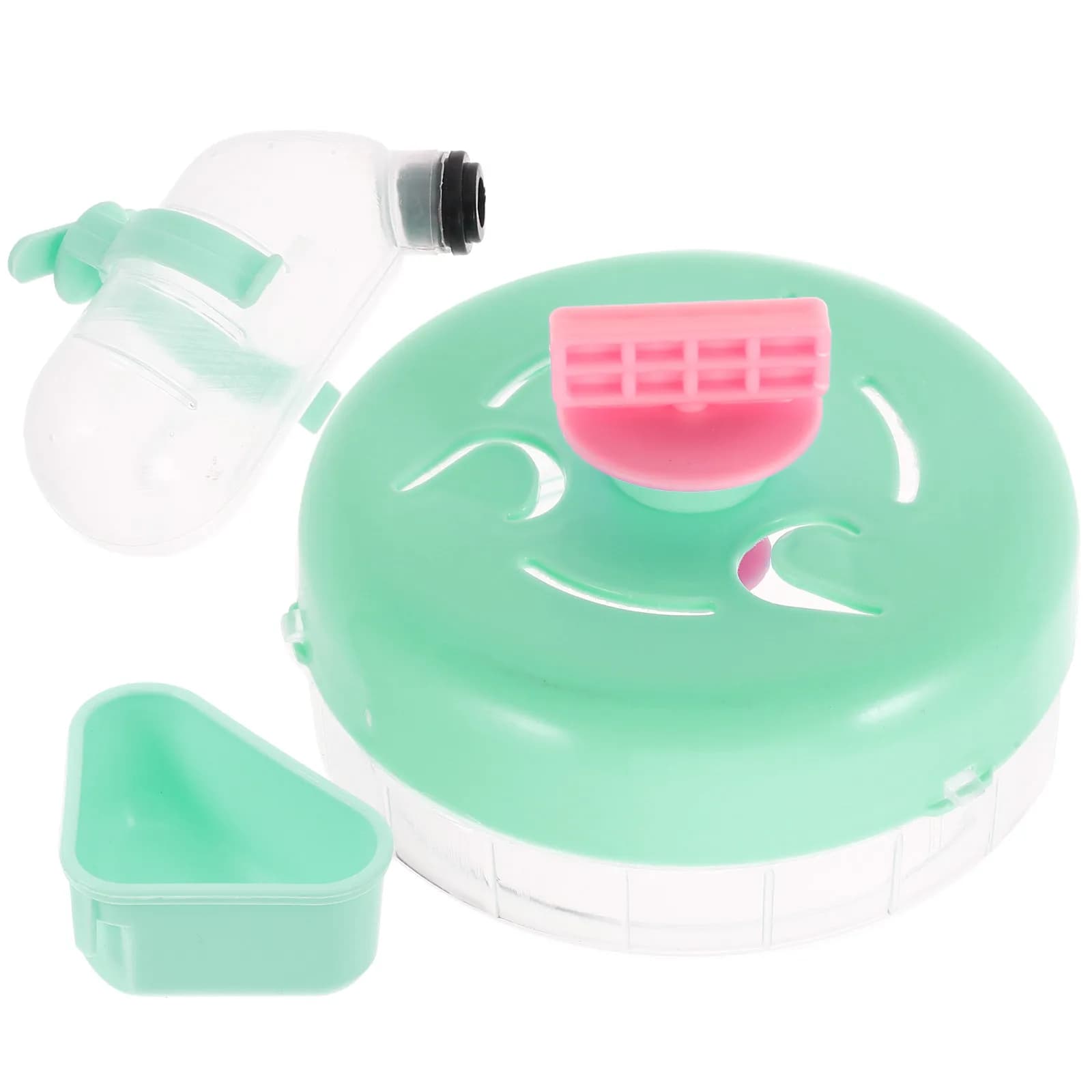 Set di Accessori per Gabbia di Criceti: Ruota, Ciotola per Cibo, Bottiglia d'Acqua, Accessori per Piccoli Animali Domestici