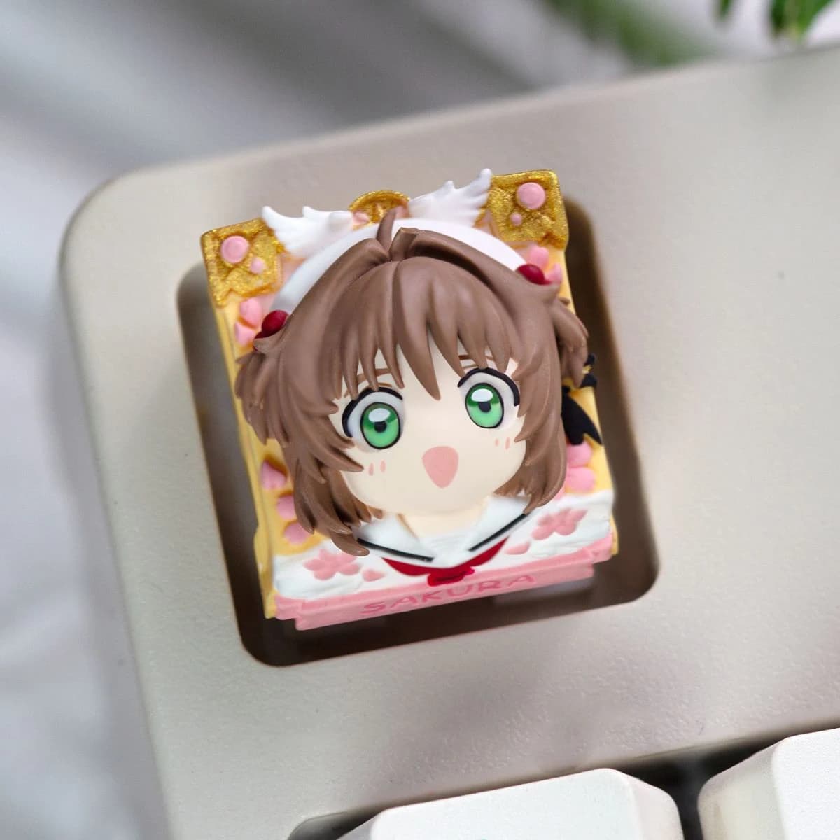 Couplers Anime Sakura Handmade Resin Covers Mechanical Keyboard Accessories Gift for custom cute girl