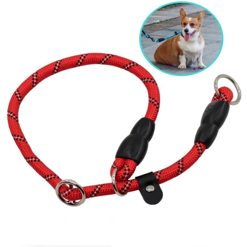Collare per cani Catena P Collari per animali Collare regolabile Addestramento per passeggiate per cani Catena P Collari per cani Corde riflettenti per cani Accessori per animali domestici