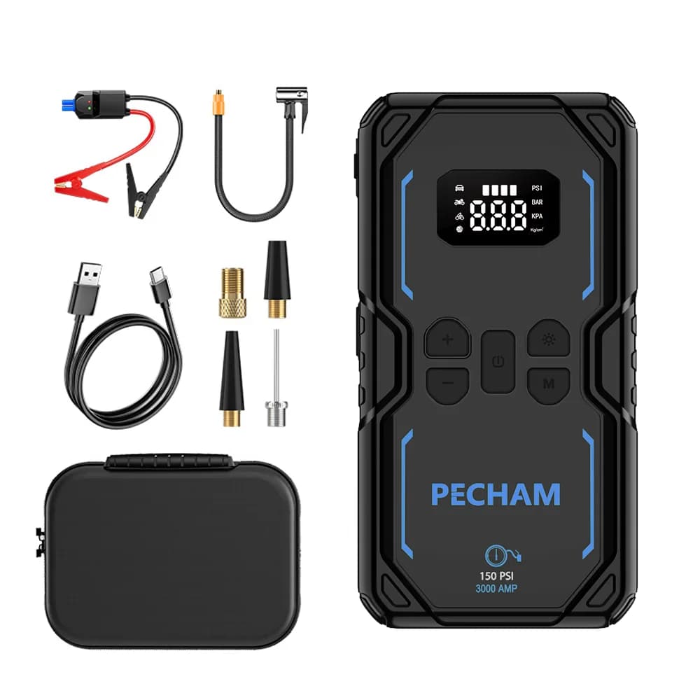 Funzione 5 in 1 Avviamento di emergenza per veicoli Avviatore di emergenza automatico wireless e gonfiatore di pneumatici