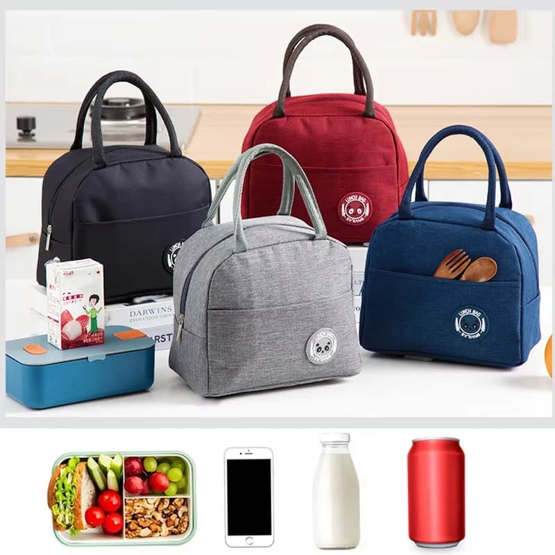 Fashionable ion aluminum sheet insulation lunch bags, ice storage package, portable waterproof picnic bag for students