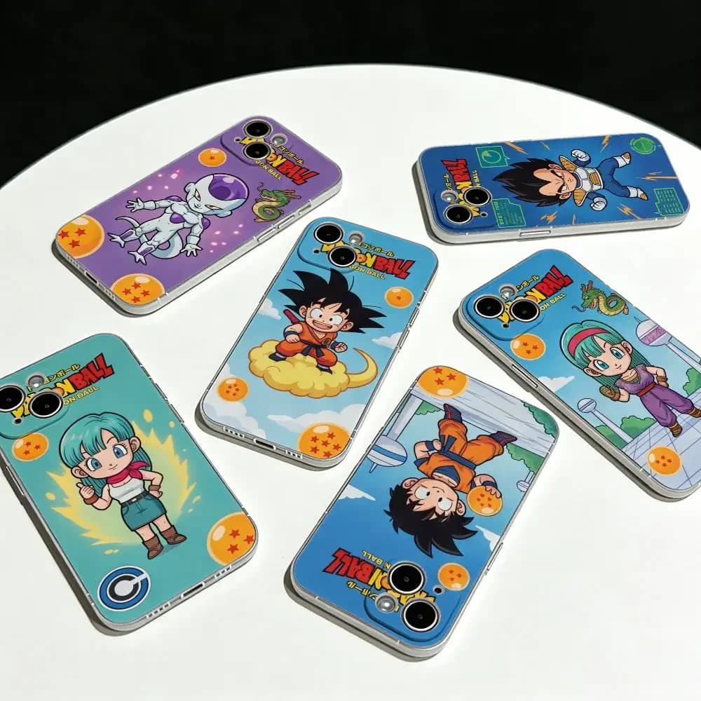 Custodia Ultra Trasparente in TPU Sottile e Leggera DRAGON BALL SON GOKU per iPhone 17 16 15 14 13 12 11 Pro Max Plus Mini