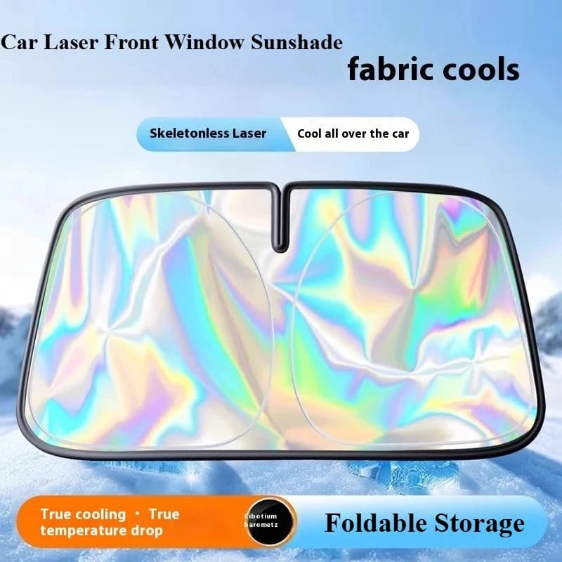 Parasole laser per parabrezza auto, isolante, pieghevole, accessori interni auto, protezione solare per parabrezza