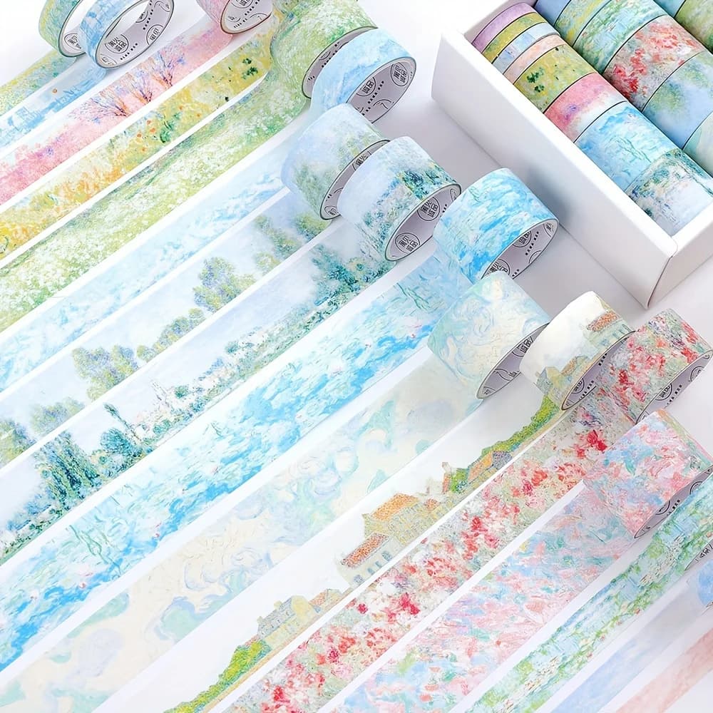 20 rolls of tape vintage garden washers set 5 width 2 m masking tape for long painting for journaling planners stationery supplies
