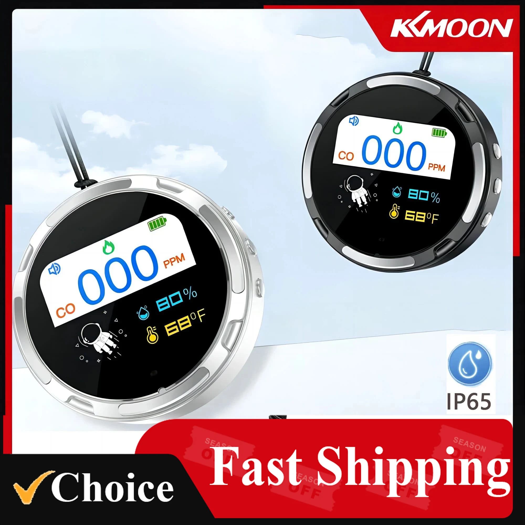 Carbon Monoxide Tester Multifunctional Temperature and Humidity Test Meter Electrochemical Sensor 2.1-inch CO Detector