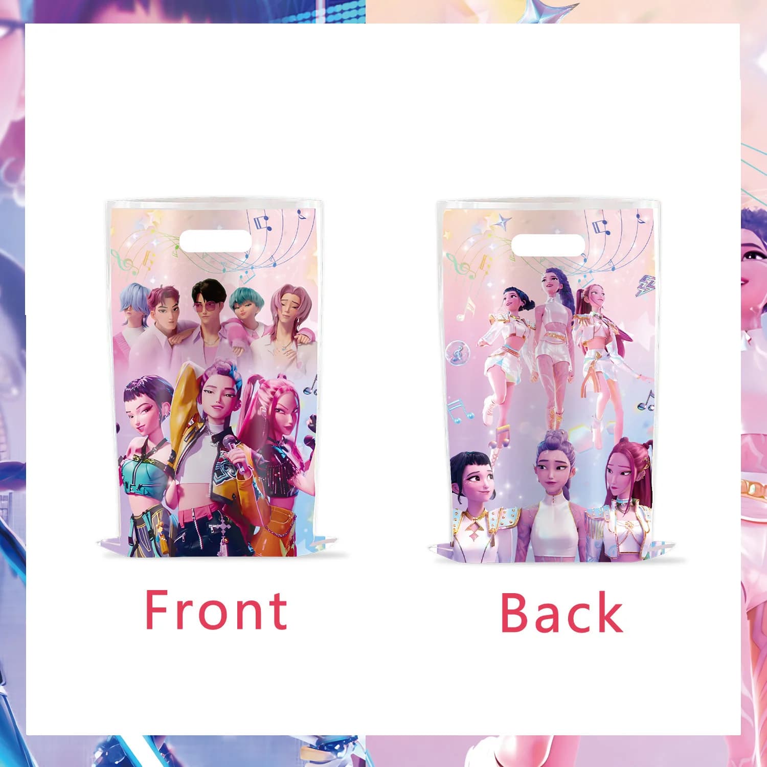 Cute Anime K-pop Paper Goodie Bags for Birthday Party Pinata Fillers Classroom Supplies