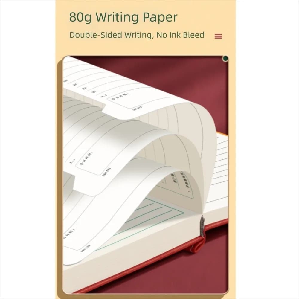 PU Leather Year of Horse Notebook Stationary Thickened Office Journal Diary Notepad Wear-resistant Portable