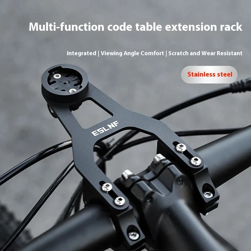 ESLNF Support for bike chronometer Base for road bike sports camera Support for stainless steel extension for outdoor mountain bike Cycling chronometer