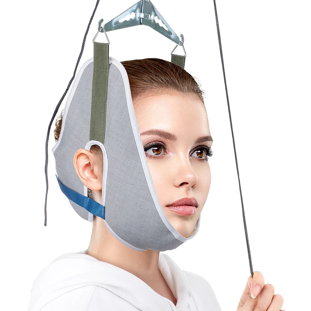 Sopra la porta Hanging Neck Traction Kit cuscino cintura tutore regolabile correzione cervicale barella massaggiatore per la testa posteriore sollievo dal dolore