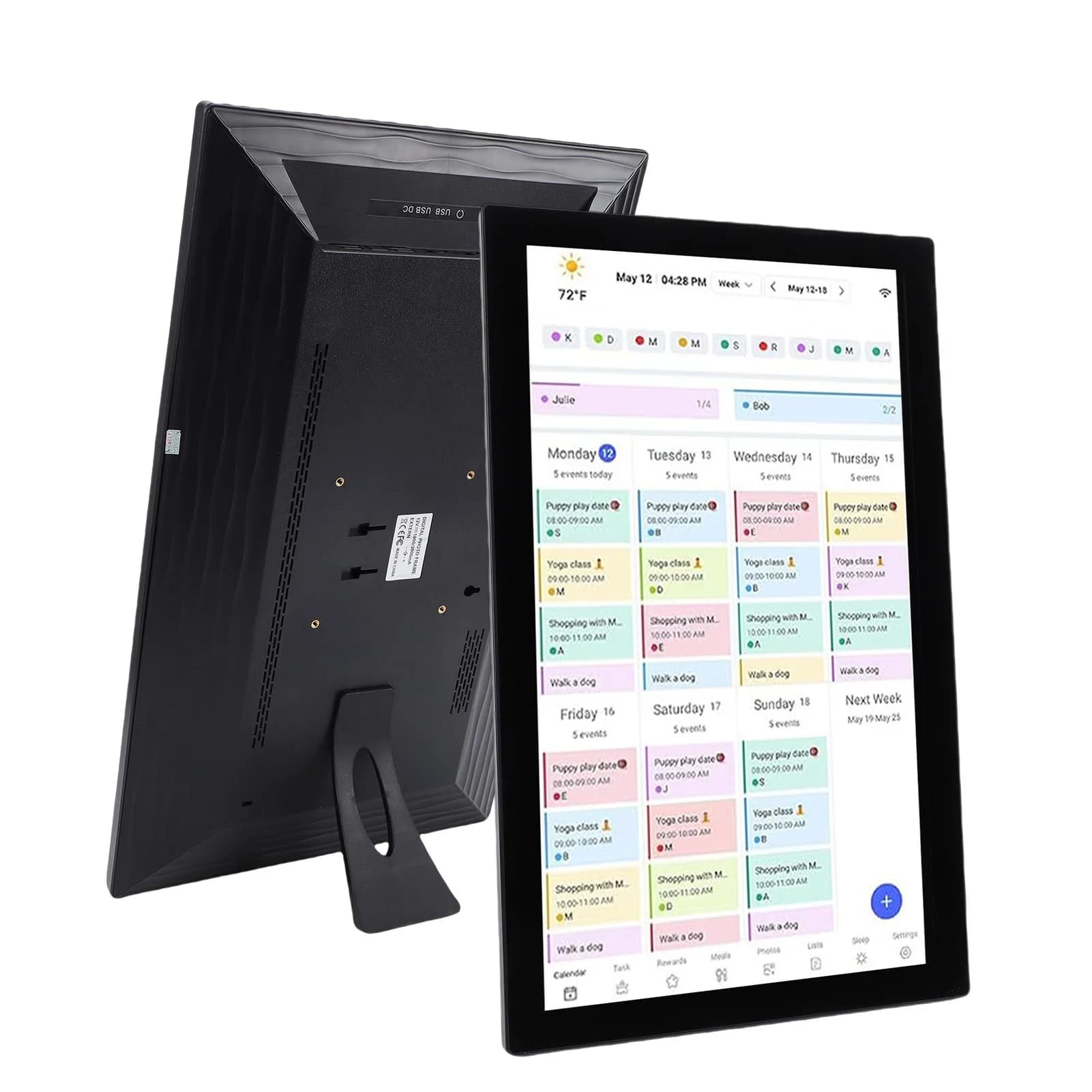 Calendario Digitale Interattivo Touchscreen da 21,5 Pollici, Pianificatore Settimanale e Mensile con APP e 32GB di Memoria