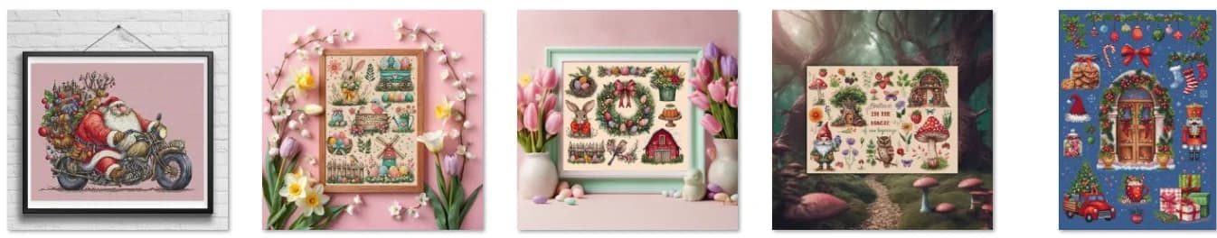 Kit punto croce Set fai da te Decorazione soggiorno Set punto croce Nuovo artigianato Ricamo fatto a mano Ghirlanda di Natale e coniglio