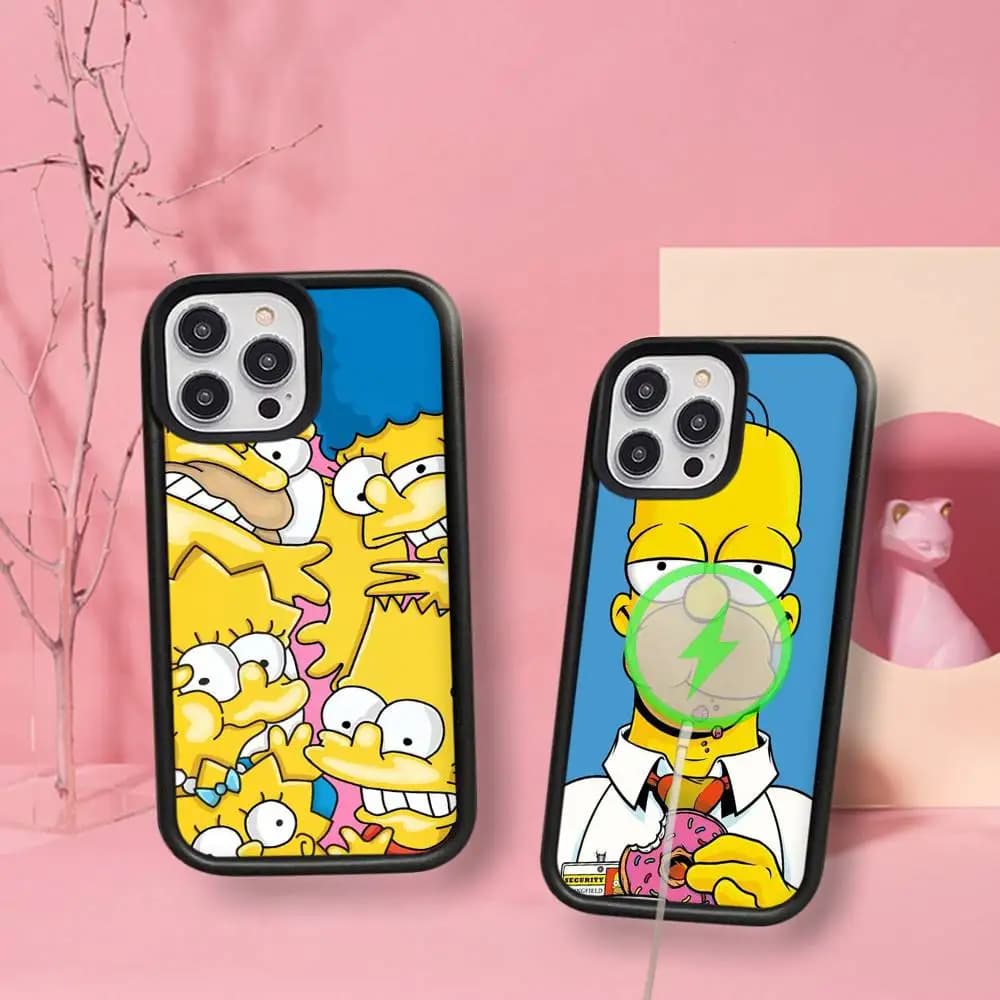 Adult Animation Simpsons For Magsafe Magnetic Phone Case For IPhone 17 16 Pro Max 15 Plus 14 13 12 11 Cover