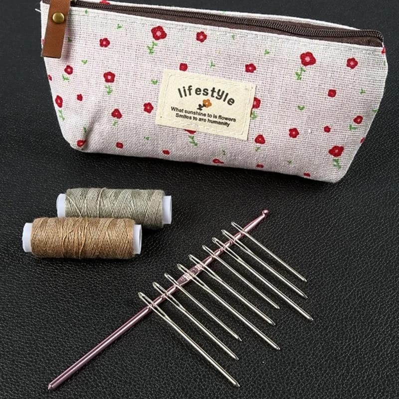 97BA Aluminum Alloy Crochet Hooks for Beginner Adult, Ergonomic Grip Crochet Needle