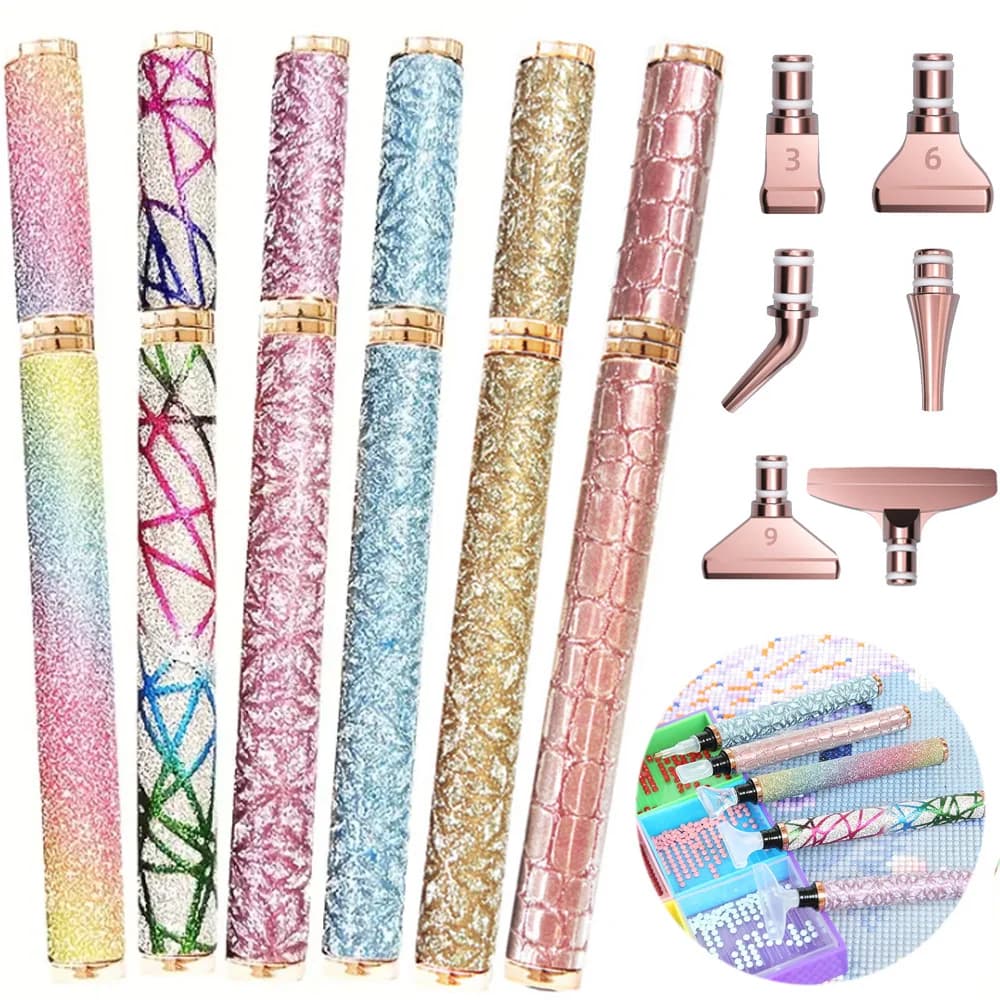 Glitter 5D pittura diamante penna punta trapano penne punto croce ricamo fai da te artigianale scintilla nail art forniture fatte a mano
