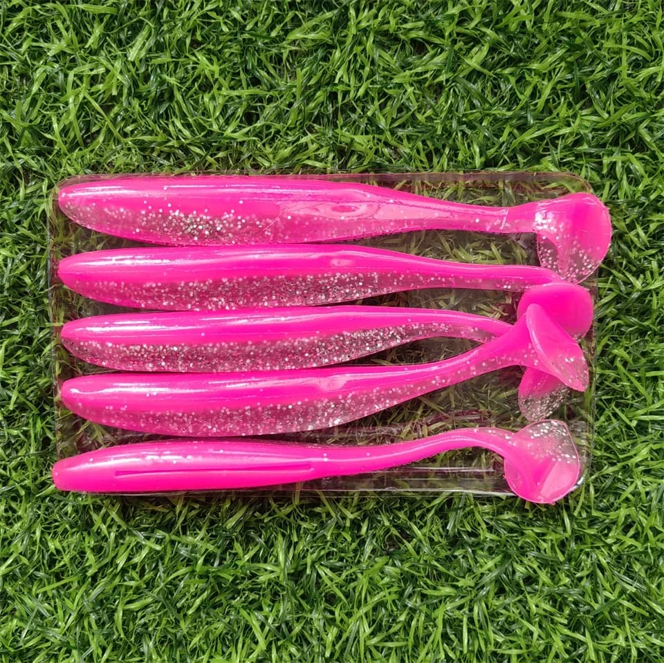 MUKUN 5 pz 12 cm 8.5g T-Tail Swimbait Silicone Morbido Verme Esca Richiamo Artificiale Wobbler Per Mare o Attrezzatura Da Pesca D'acqua Dolce