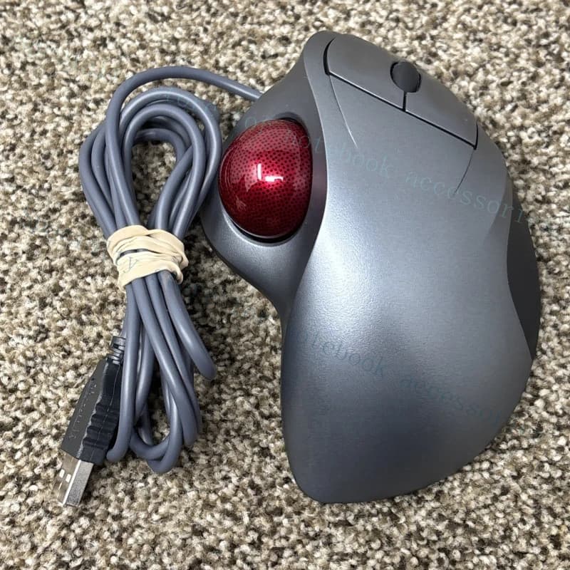 A+ for Logitech Trackman Wheel T-BB18 Trackball Marble Optical Mouse 804360-1000 Tested
