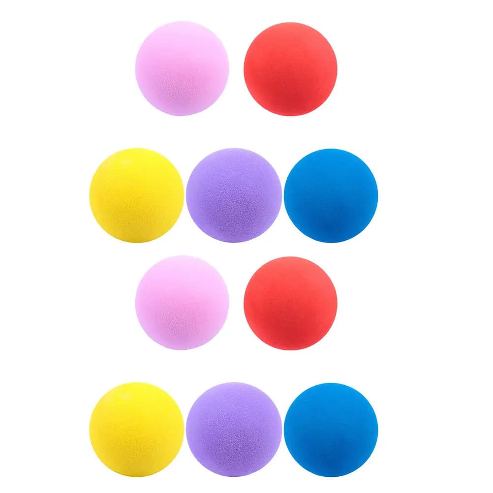 10 palline da golf morbide da 6 cm per pratica indoor, in gomma sintetica EVA, leggere, inodore, sicure, riutilizzabili, luminose