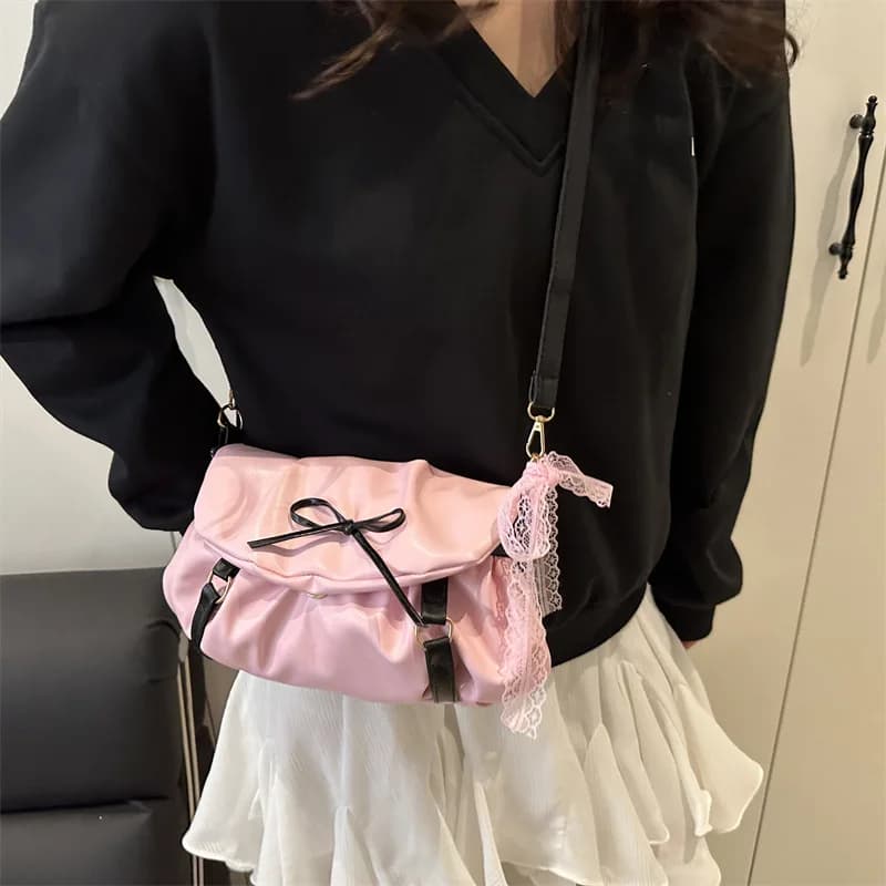Borsa da donna stile balletto, nuova borsa sotto le ascelle a spalla singola alla moda, borse sotto le ascelle pieghettate argento di fascia alta