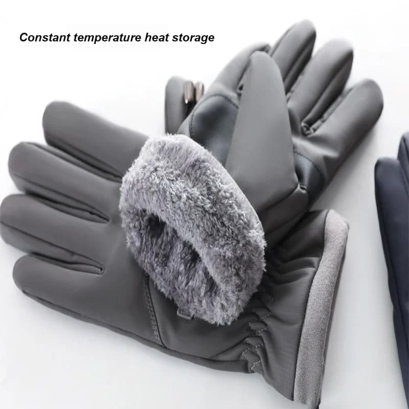 Guanti da Esterno Caldi, Antivento, Resistenti al Freddo, Ispessiti, Antiscivolo, Compatibili con Touchscreen per Ciclismo e Sci (Unisex)