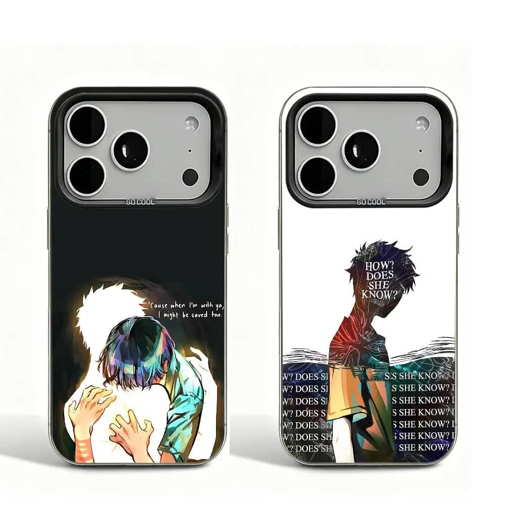 The S-Summer H-Hikaru Died Black Matte Phone Case For iPhone 12 11 14 13 17 16 15 Pro Max Plus Air XR Large Lens Frame Cover