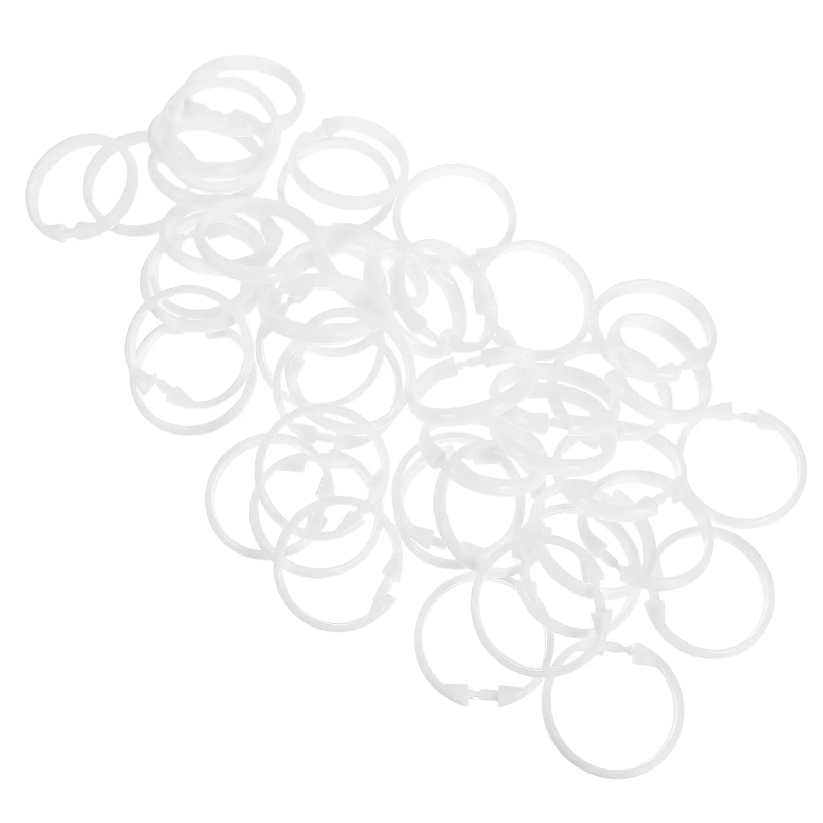 48 Pezzi Ganci Trasparenti per Tende Doccia, Anelli in Plastica con Chiusura a Scatto per Facile Installazione, per Bagno, Finestre e Balconi
