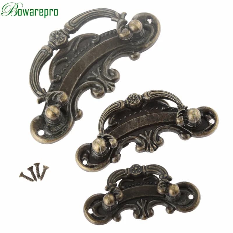 Maniglie per Mobili in Bronzo Antico Bowarepro, Pomelli e Maniglie Vintage per Cassetti e Armadi, Maniglie per Porte e Cucina