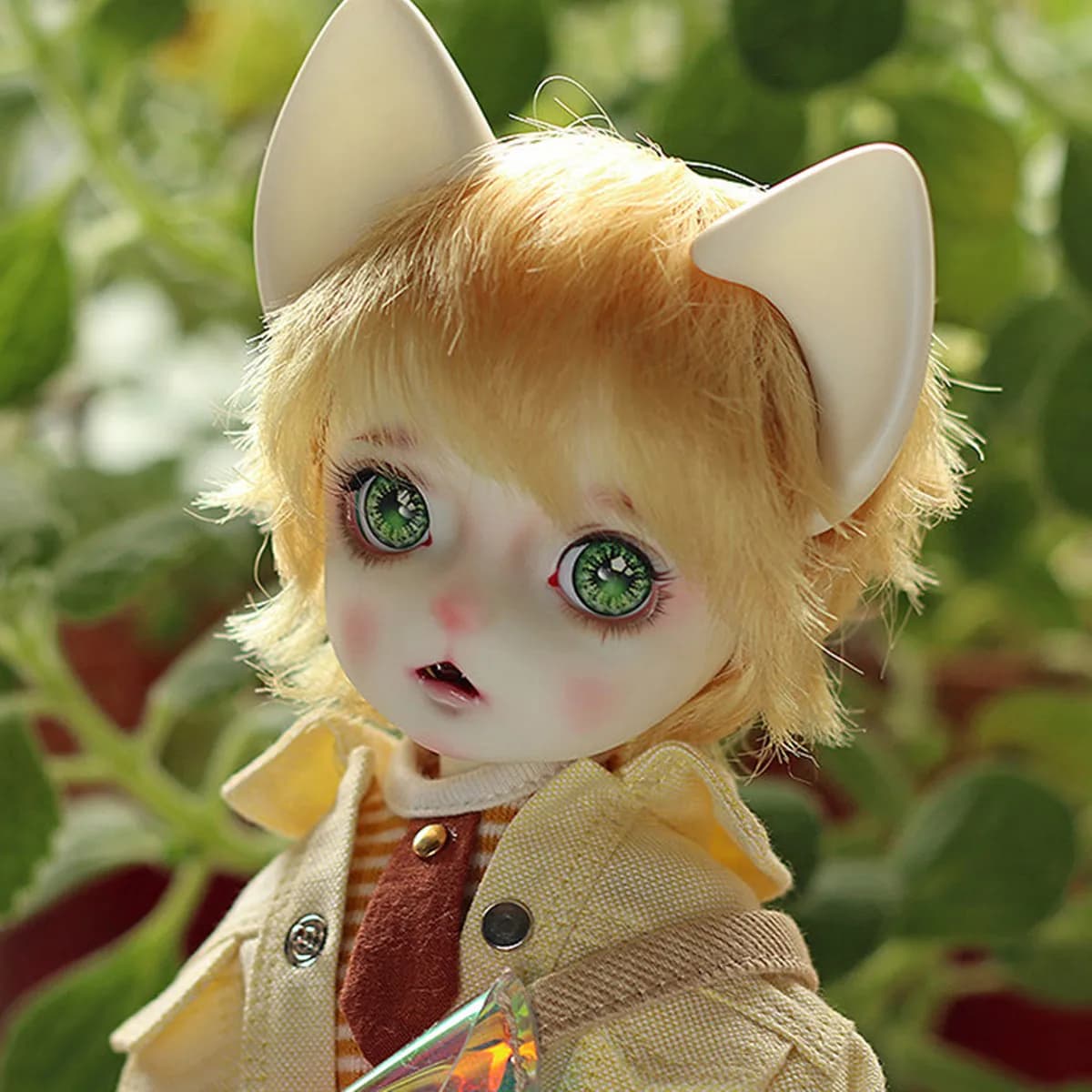 Nuovo 26cm 1/6 cat GOKI bjd sd DOLL corpo intero regolazione dell'articolazione mobile cute pet animal version spot makeup resin