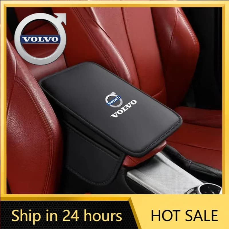 Coprivolante e Cuscino Poggiabraccio in Pelle per Auto, Accessori Auto per Volvo XC60 XC90 V40 V60 S60 V50 V90 S80 C40